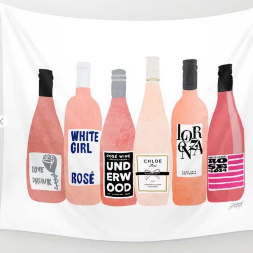 society6 pink rose bottles tapestry EXTRA LARGE